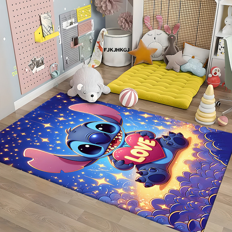 Disney Stitch Rug Carpet for Living Room Bedroom Decoration Picnic Camp ...