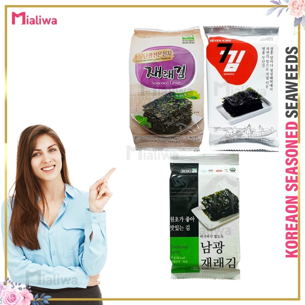 Korean Seasoned Seaweed Snacks 4g Original Natural Organic Crispy Nori ...