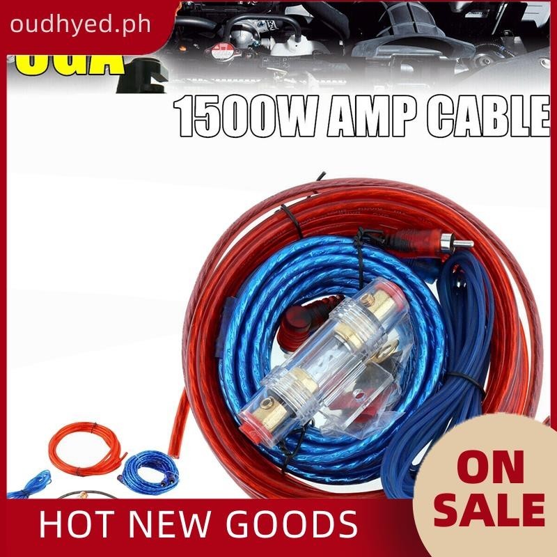 PHOU 1500W Car Amplifier Installation Wiring Harness Kit 8GA Audio