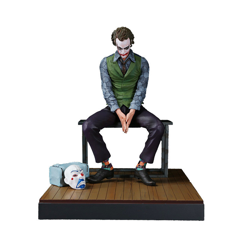 DC Sitting Position Clown Male Figurine Heath Ledger Joker Figurine ...