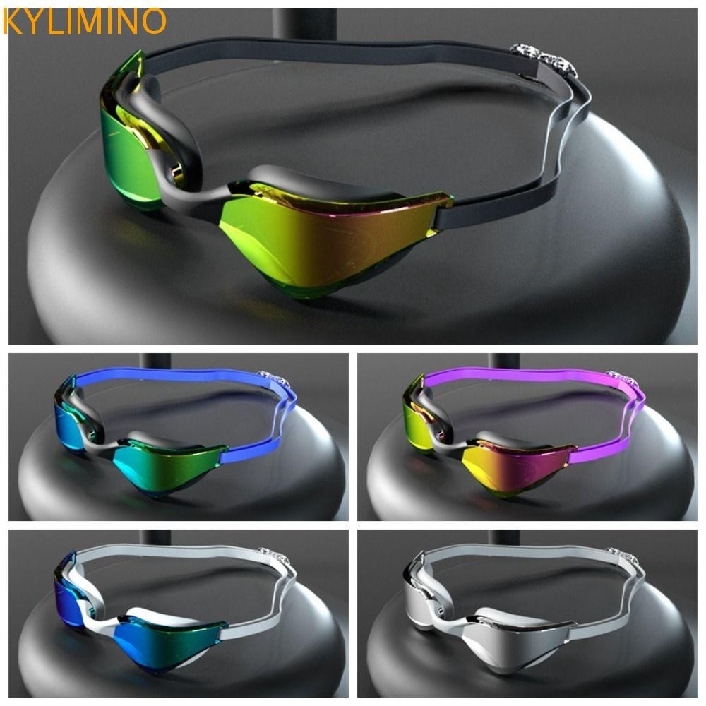 KYLIMINO Anti-Fog Swimming Goggles, PC Adjustable HD Wide-Angle Swim ...