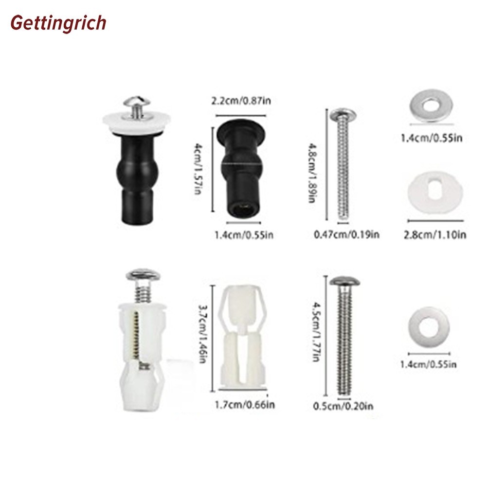 GTF Toilet Seat Cover Close Top Fix Screws Nut Lid Pan Fixing HINGES