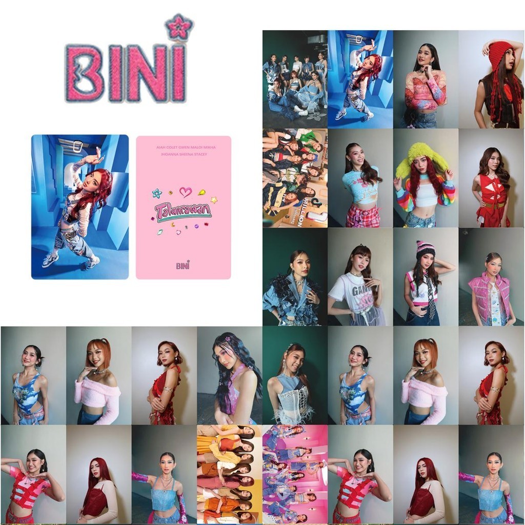 50PCS/Box BINI Hot Lomo Card BINI Photocards Maloi Stacey Mikha Jhoanna ...