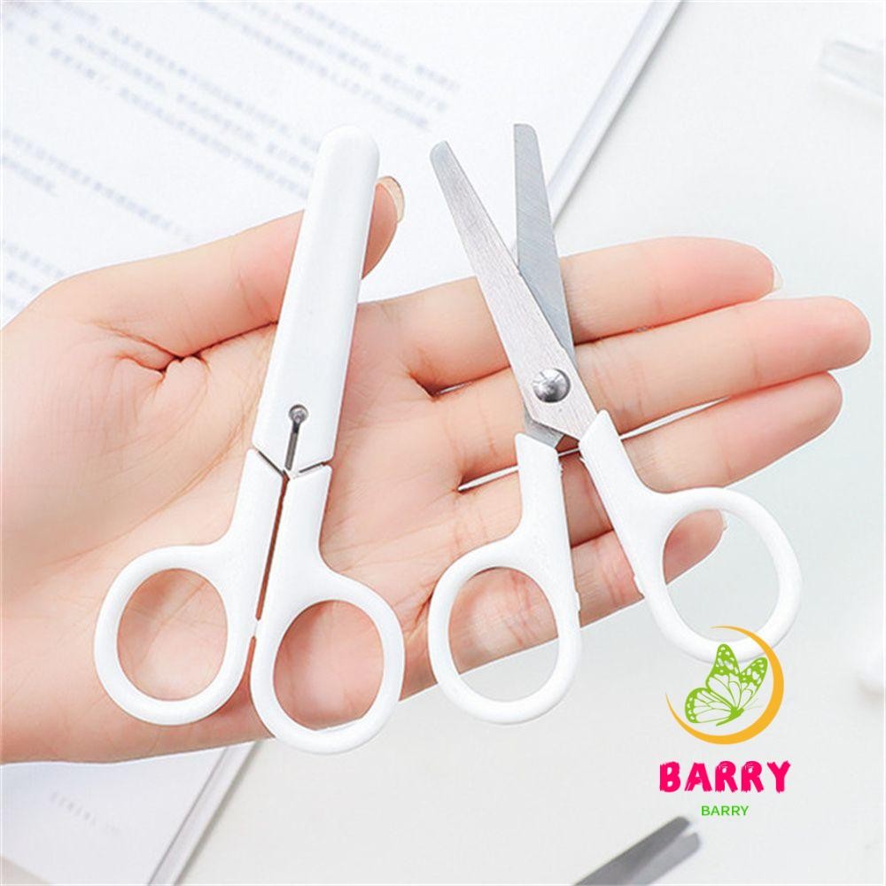 BARRY Scissor Portable Safety Stainless Steel with Cover for Paper Mini ...