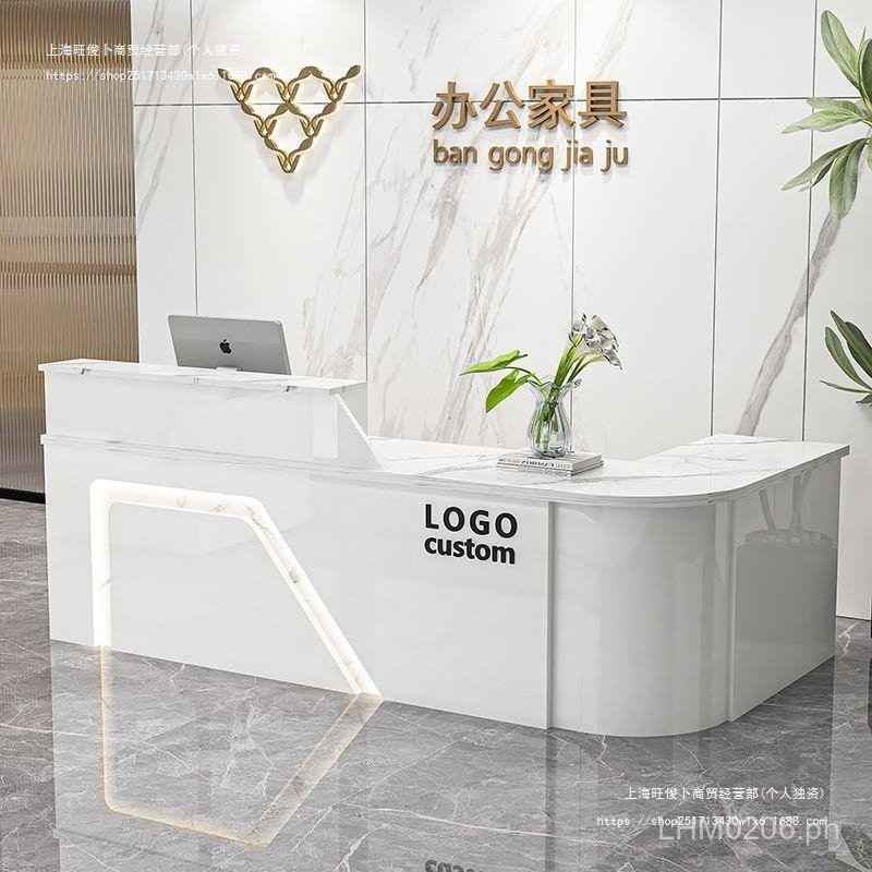 Fruit Shop Reception Desk Counter Small Supermarket Front Desk Rounded ...