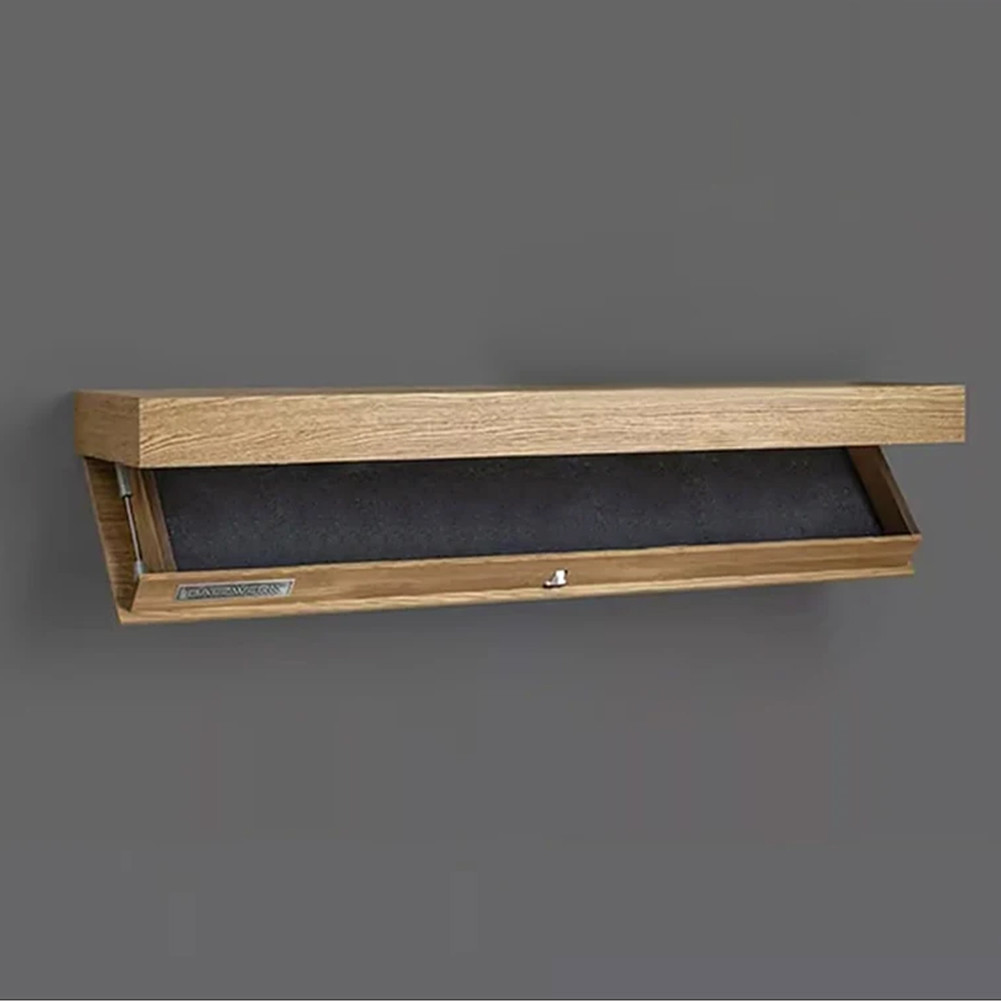 Wooden Storage Rack with Secret Compartment Display Cabinet Rack Wall ...