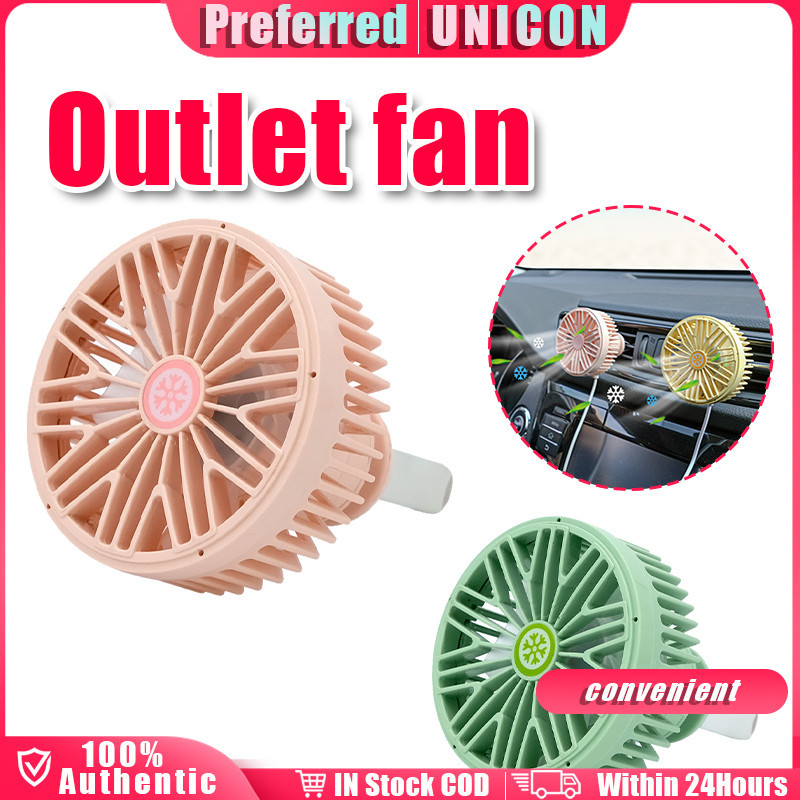 Usb Electric Car Auto Air Vent Clip Outlet Fan Car Usb Fan With Night ...