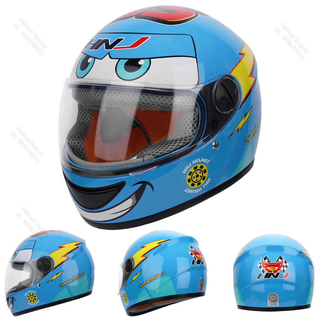 HNJ full face helmet for kids 2 10 years old boy and girl motorcycle helmet with ICC