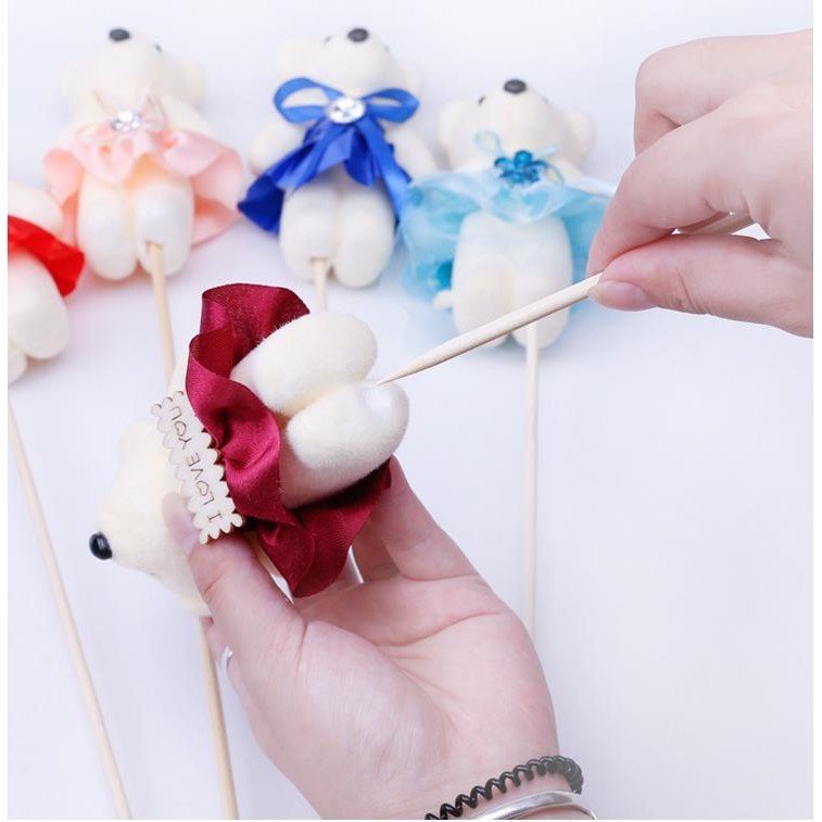 Mini Teddy Bear ~Plush Toy Flower Bouquet Wedding Gift Surprise Box ...