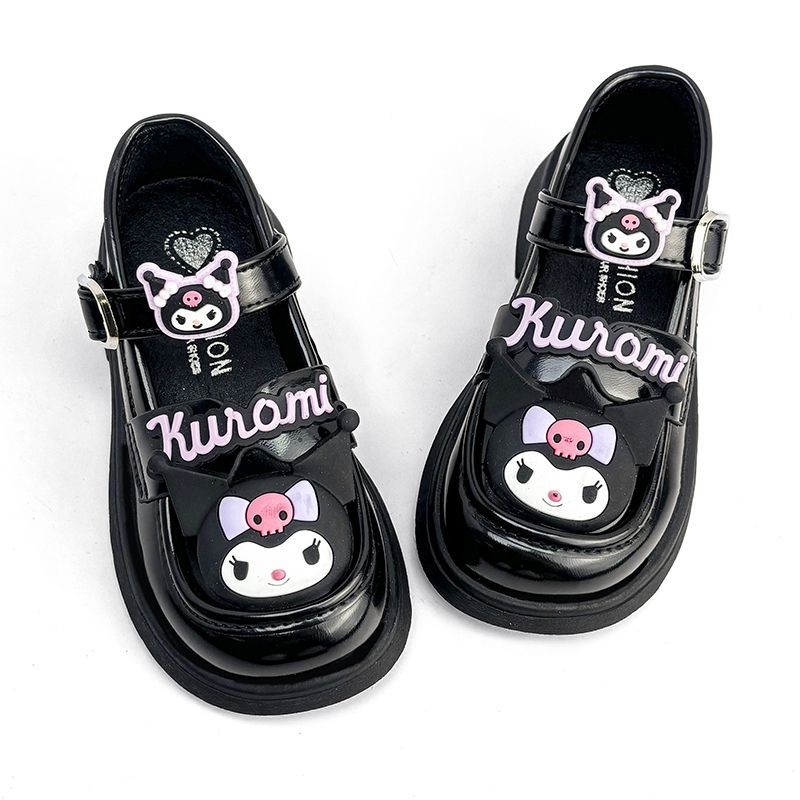 2024 Kuromi Springtime Trendy Little Leather Shoes For Girls Stylish ...