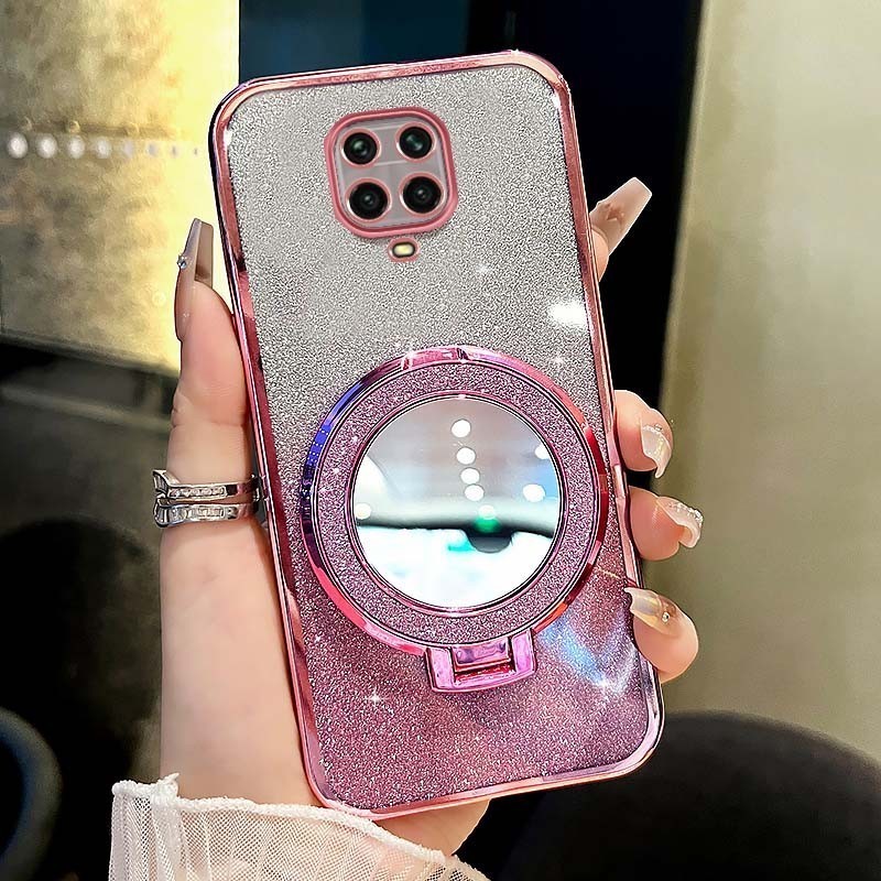 Phone Case Redmi Note 9S Note Pro Max Note 10 Lite Xiaomi POCO M2 Pro  POCO F2 Pro K30 Pro Shockproof Mirror Magnetic Suction Bracket Transparent 