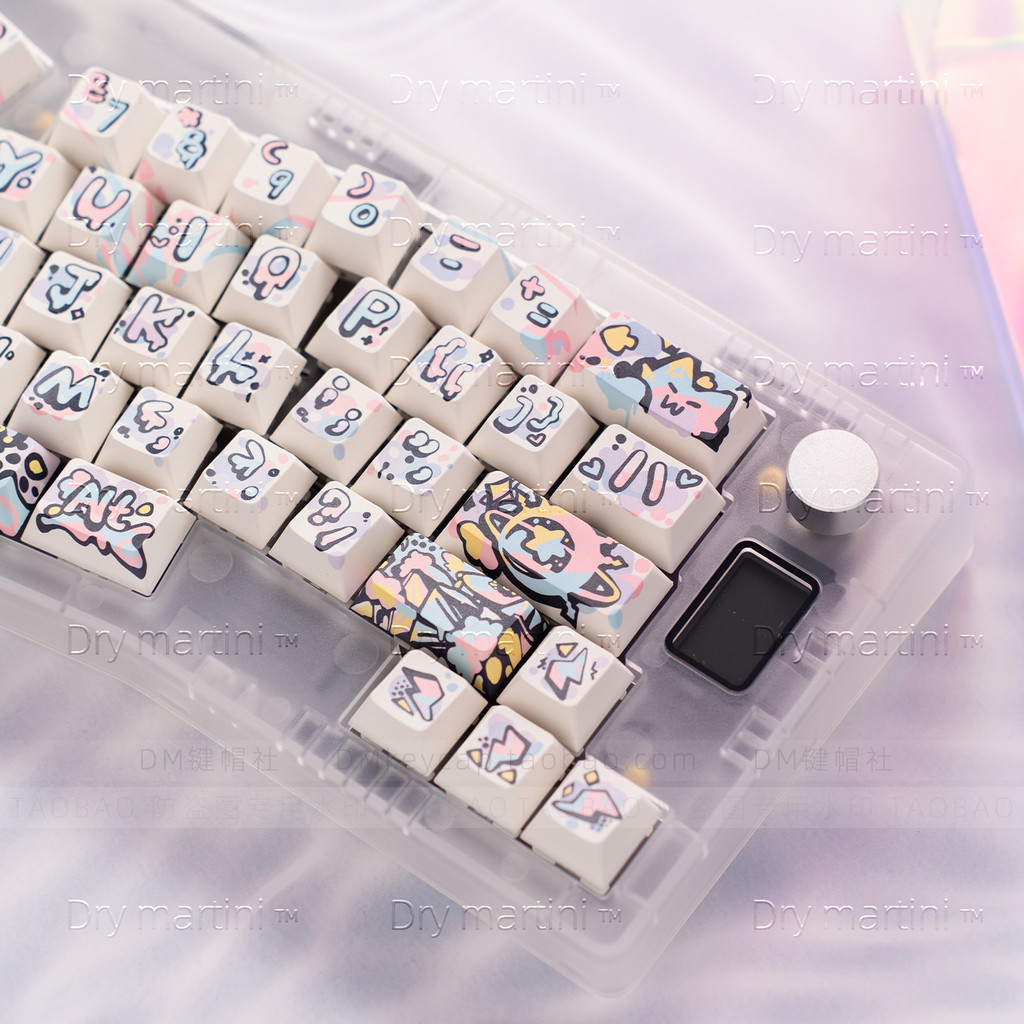 Electric Syllables Keycap MDA/Cherry Profile PBT Five-sided Dye ...