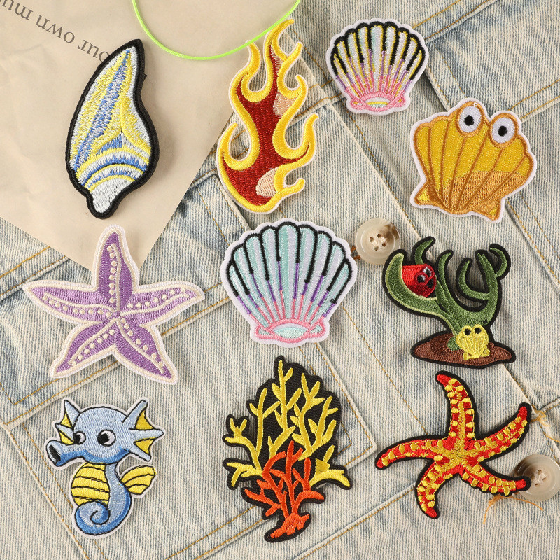 Pro Patch Store Cartoon Ocean Shell Series DIY Embroidery Patches for ...