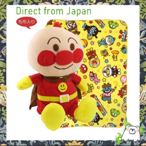 【Direct from Japan】Anpanman Dokin-chan Baikinman Blanket in Plush Toy ...