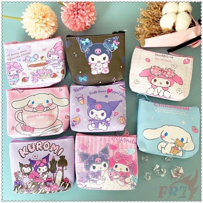 Kawaii Sanrio Kuromi Hello Kitty Cinnamorroll Melody Leather Card ...