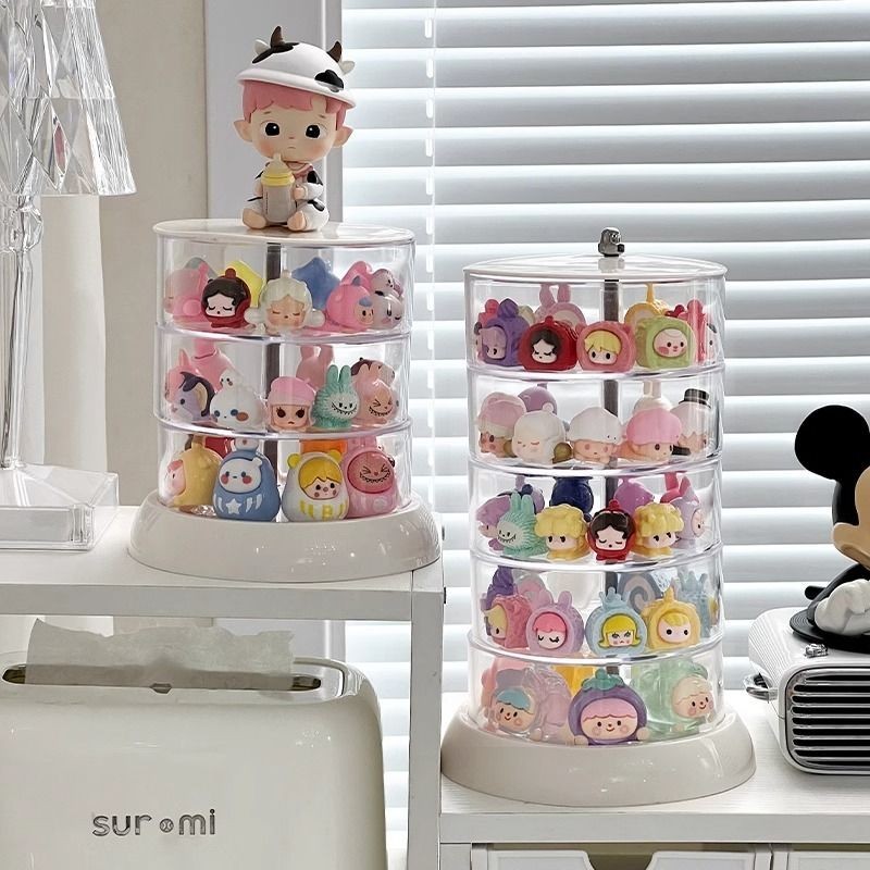 Acrylic Rotating Cute Particle Mystery Box Display Stand Transparent ...