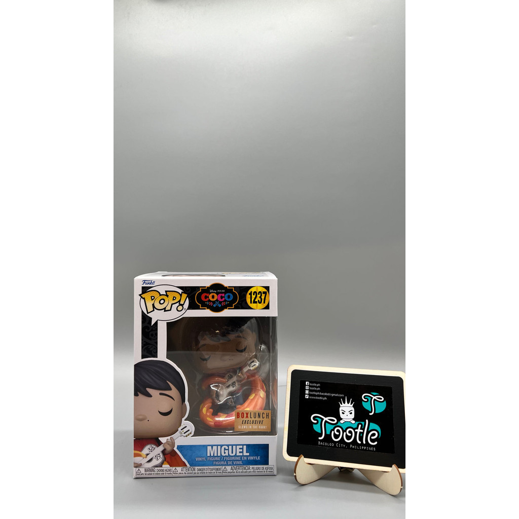 MIGUEL 1237 BoxLunch Exclusive GITD Pixar Disney Coco Funko Pop Tootle ...