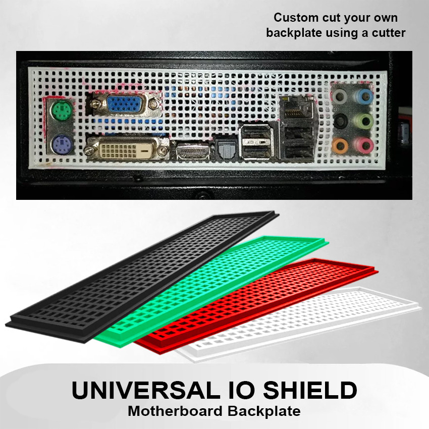 Motherboard IO Backplate Universal IO Shield for 3D Printed | Shopee ...