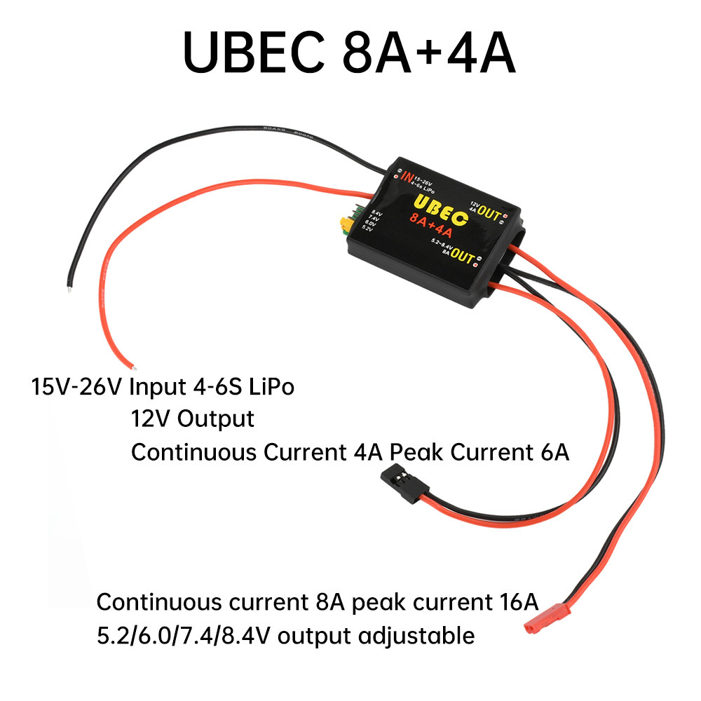 Pcbfun Receiver Independent Power Supply Module 2S-8S 6-36V UBEC-8A BEC ...