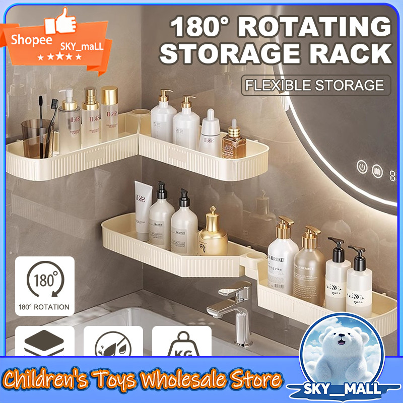 Storage rack Bathroom bathroom rotating Powerful load-bearing Wall ...