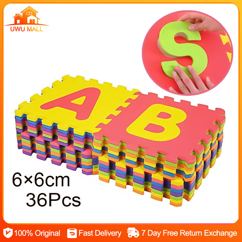 72Pcs Puzzle Mat Numbers Alphabet EVA Play Mat Baby ABC Foam Crawling ...