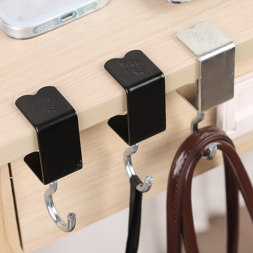 Student Desk Side Hanging Bag Rack - Iron Adjustable Desktop Load ...