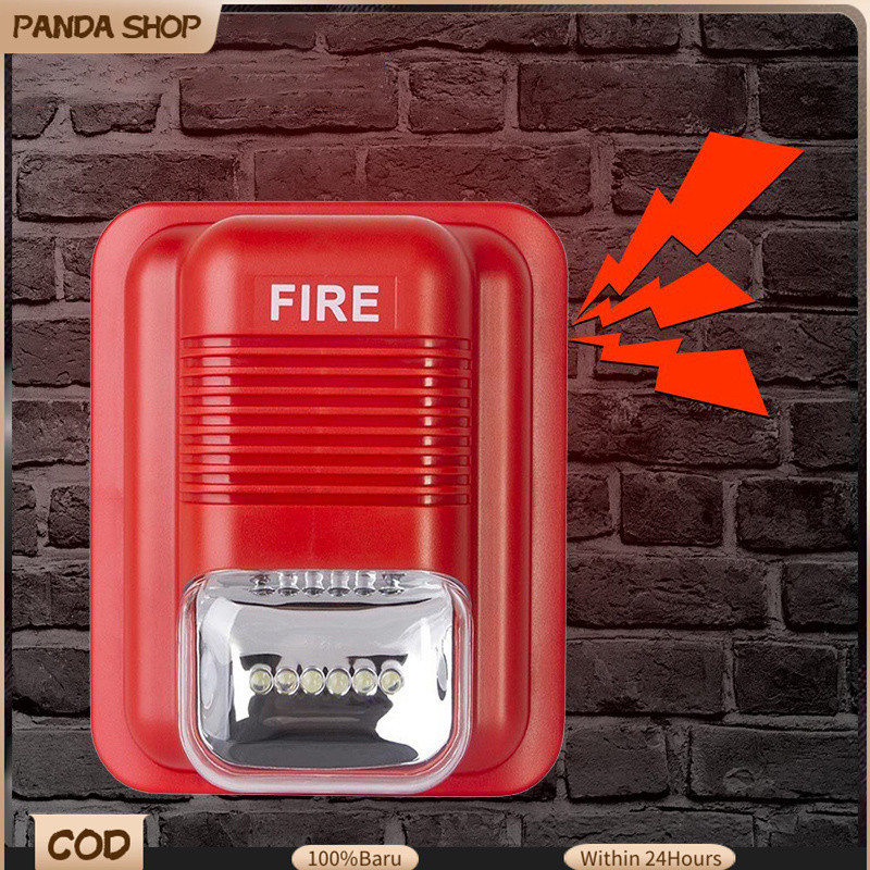 Sound-light Fire Alarm LED Flash Warning Alarm Sound Alarm System For ...