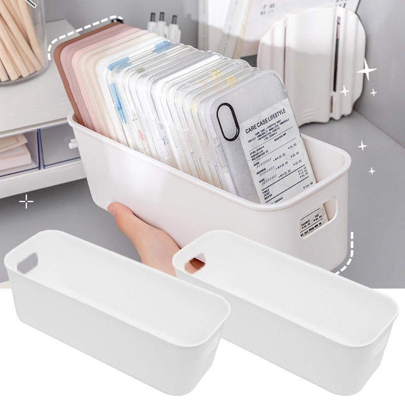 Rectangular Desktop Storage Box / DIY Phone Case Data Line Storage Box ...