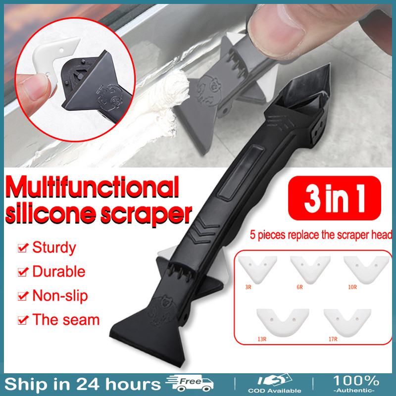 ADOS 3 In 1 Silicone Sealant Reover Tool Kit Set Scraper Caulking Ould Reoval Angle Scraper - Foto 4