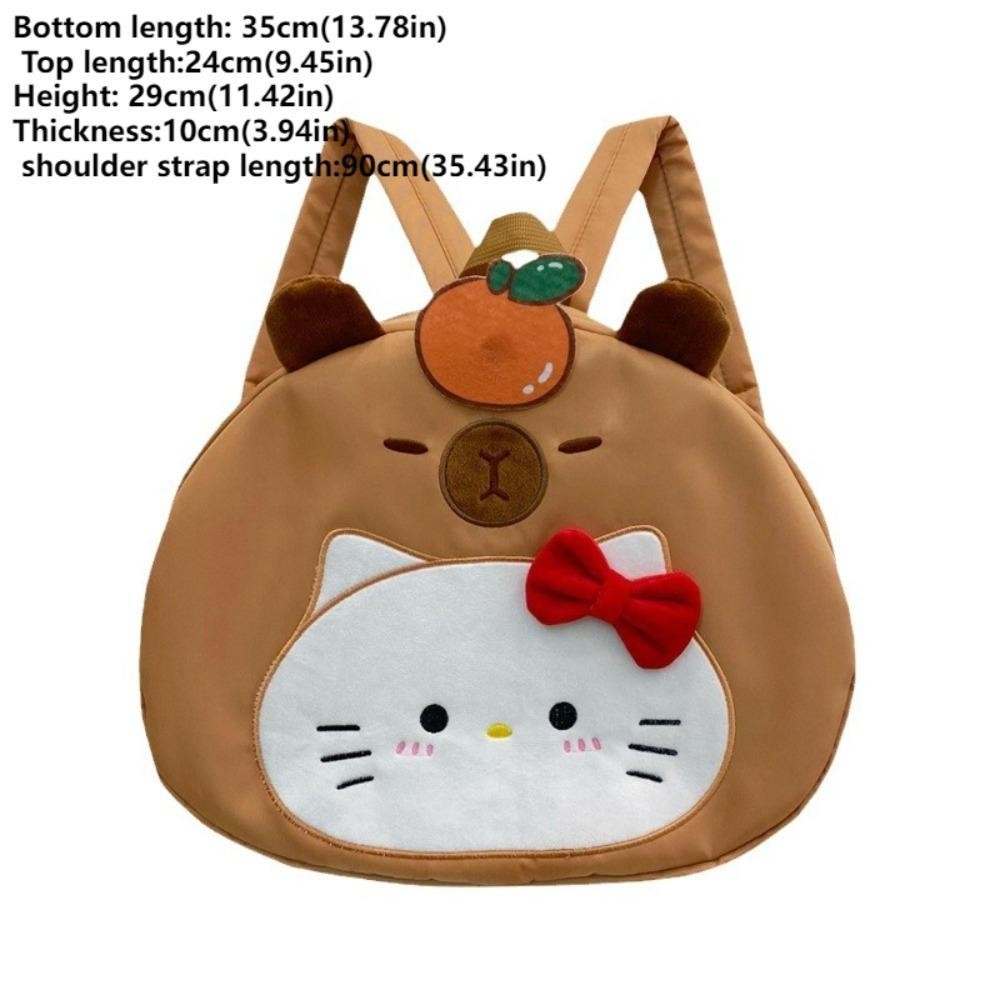 OLVIDO Capybara Shoulder Backpack Creative Lightweight Hello Kitty Bag Large Capacity Wear resistant Student School Bag Shopee Philippines