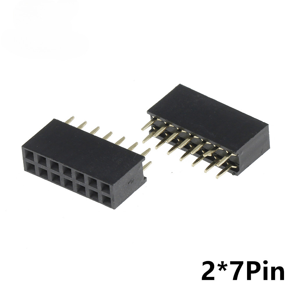 10PCS Double Row Pin Female Header Socket Pitch 2.54mm 2*2p 3p 4p 5p 6p ...
