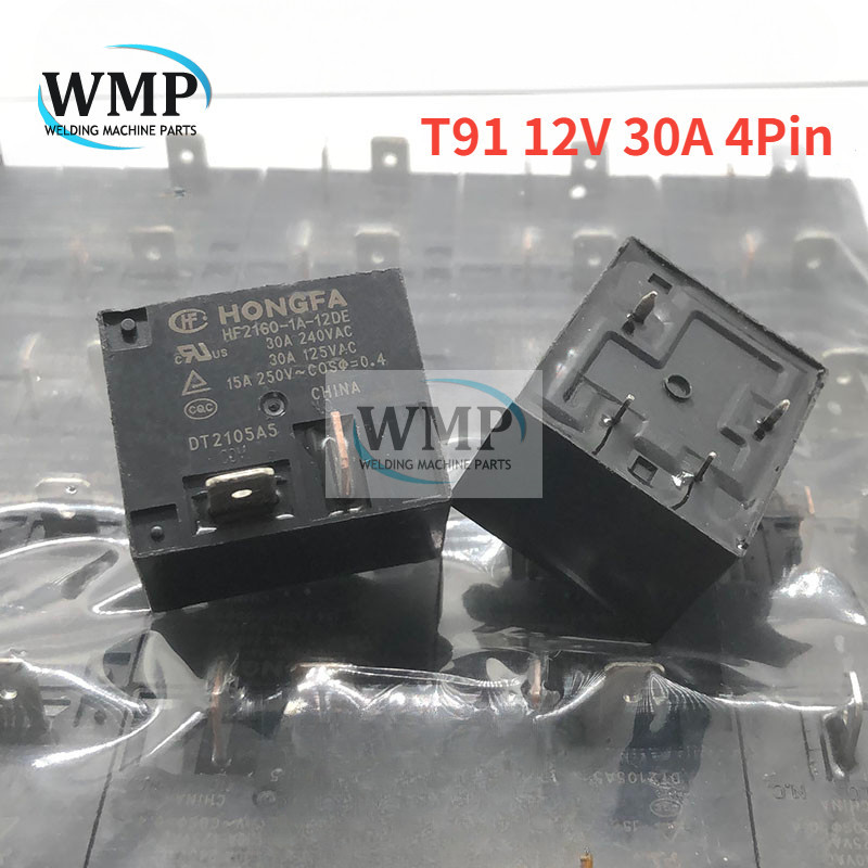 Original HONGFA T91 Relay HF2160-1A-12DE 4Pin 12V 30A for Aircon Air ...