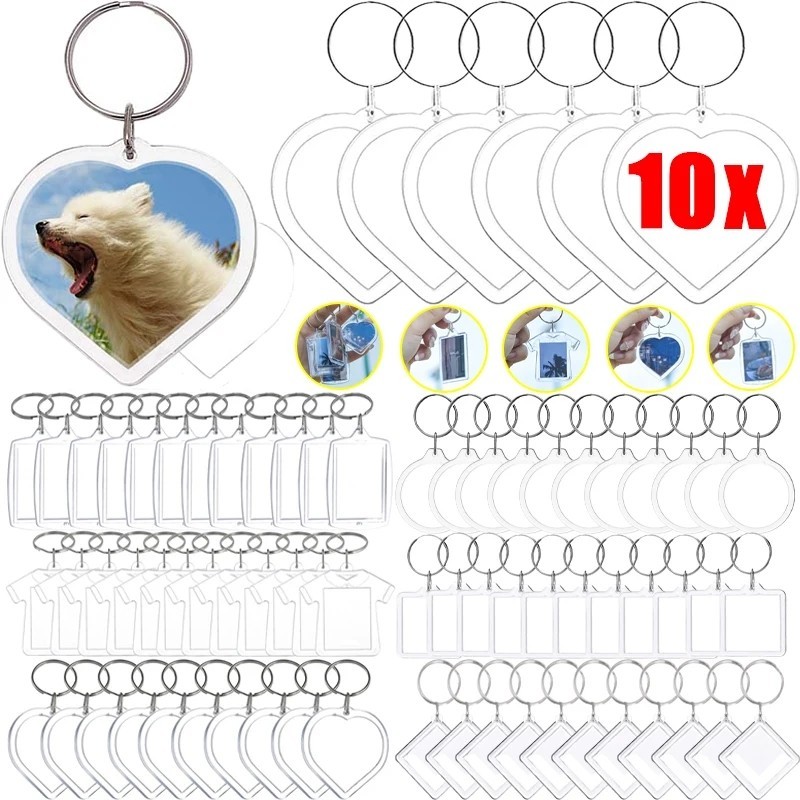 Large Double Sided Photo Keyring