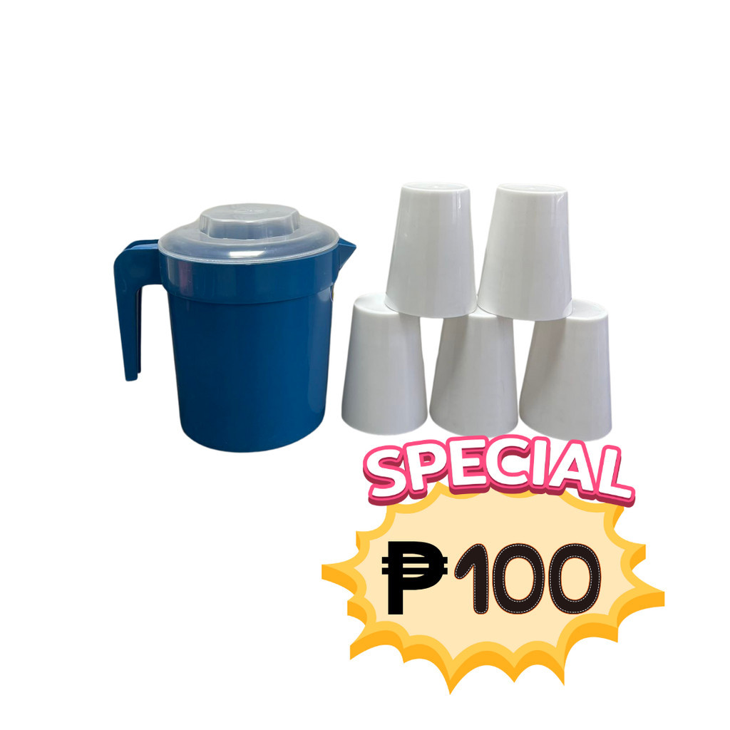 New Bundle 100 pesos small pitcher and 5pcs of plastic cup Drinkware ...