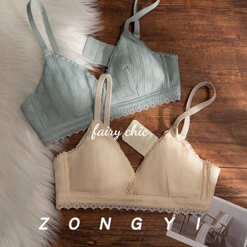 Sexy lingerie sets No wire triangle cup bra Comfortable push-up bra for ...