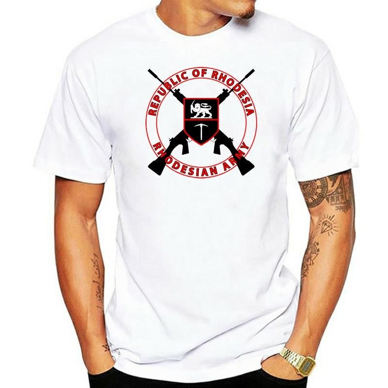 Top Tees Custom Any Logo Size Pro Art Shirts Men's Rhodesian Army Fn ...