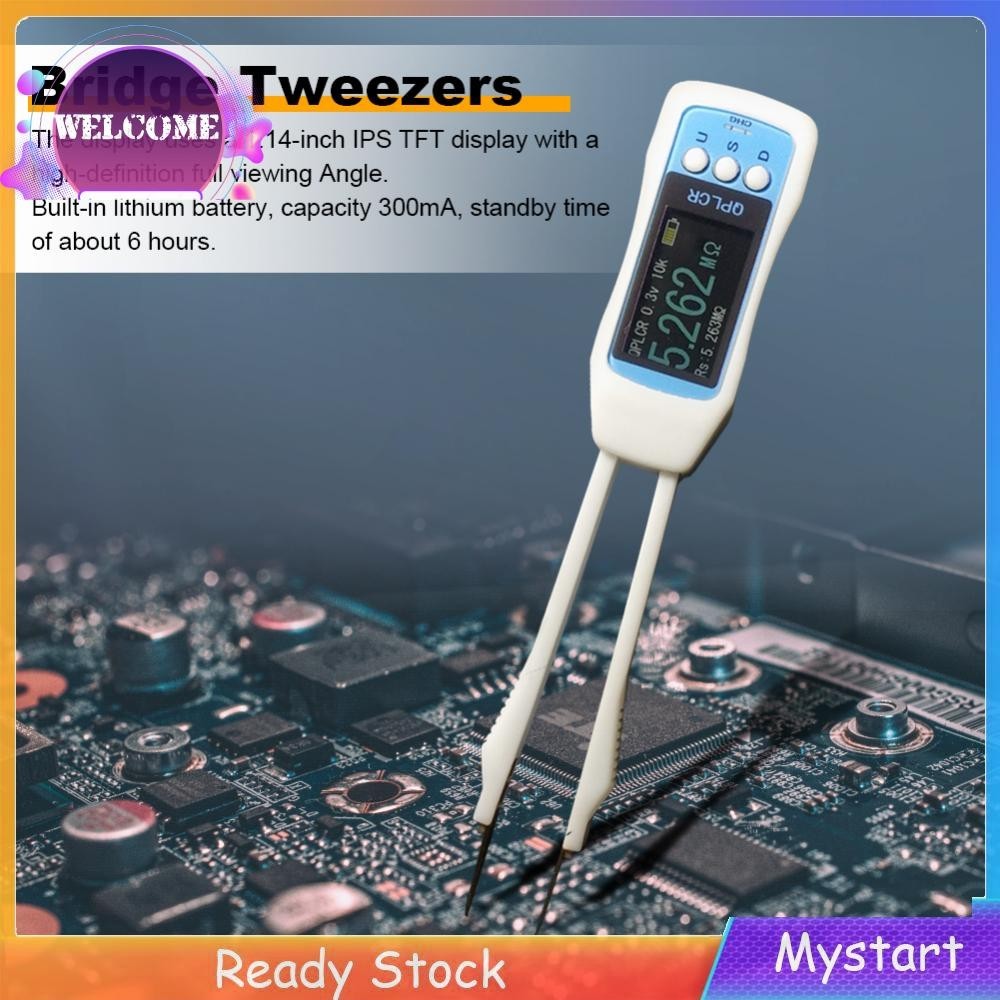 LCR Bridge Meter Digital Display Handheld LCR Meter Tweezer Smart SMD ...