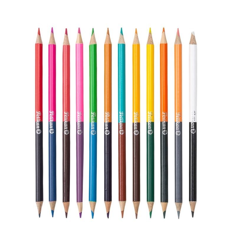 24 Colors Double Headed Pencils for Children Professional Drawing ...