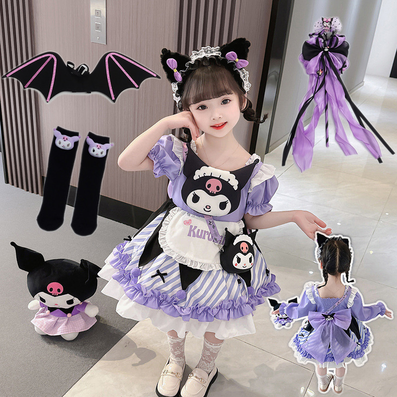 Sanrio Kuromi My Melody Dress for Kids Girl Purple Princess Tutu Dress ...