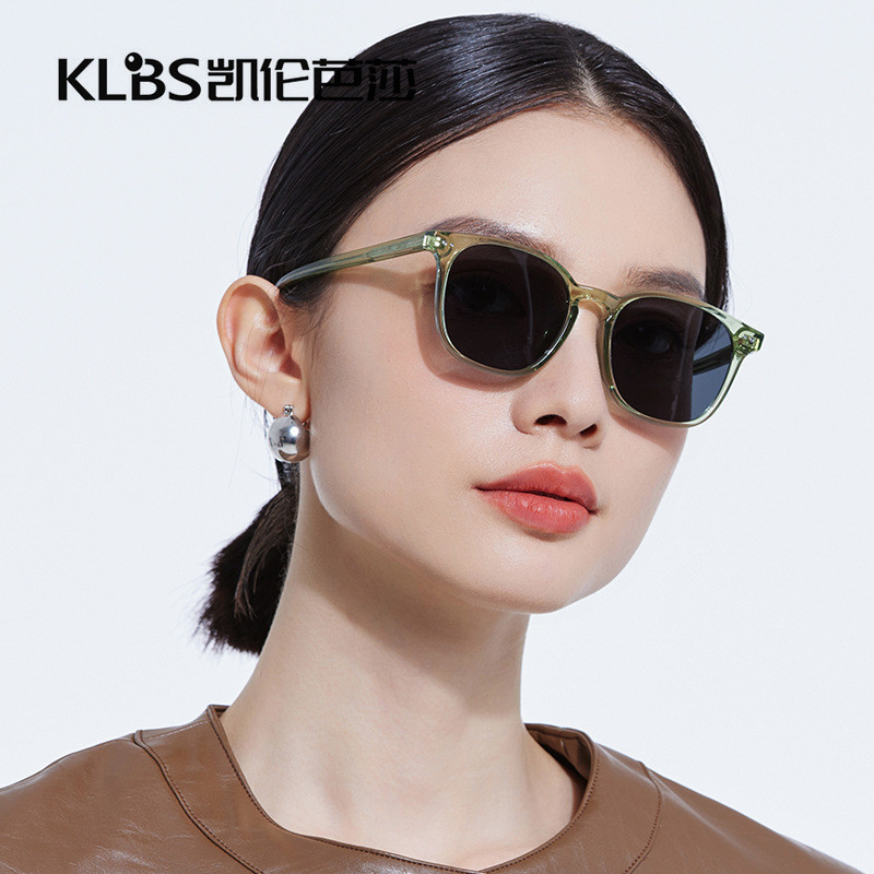 New Style Polarized Sunglasses Trendy Fashion ins Same Style TR Frame  Plate Pin Leg Sunglasses Square Frame Sunglasses