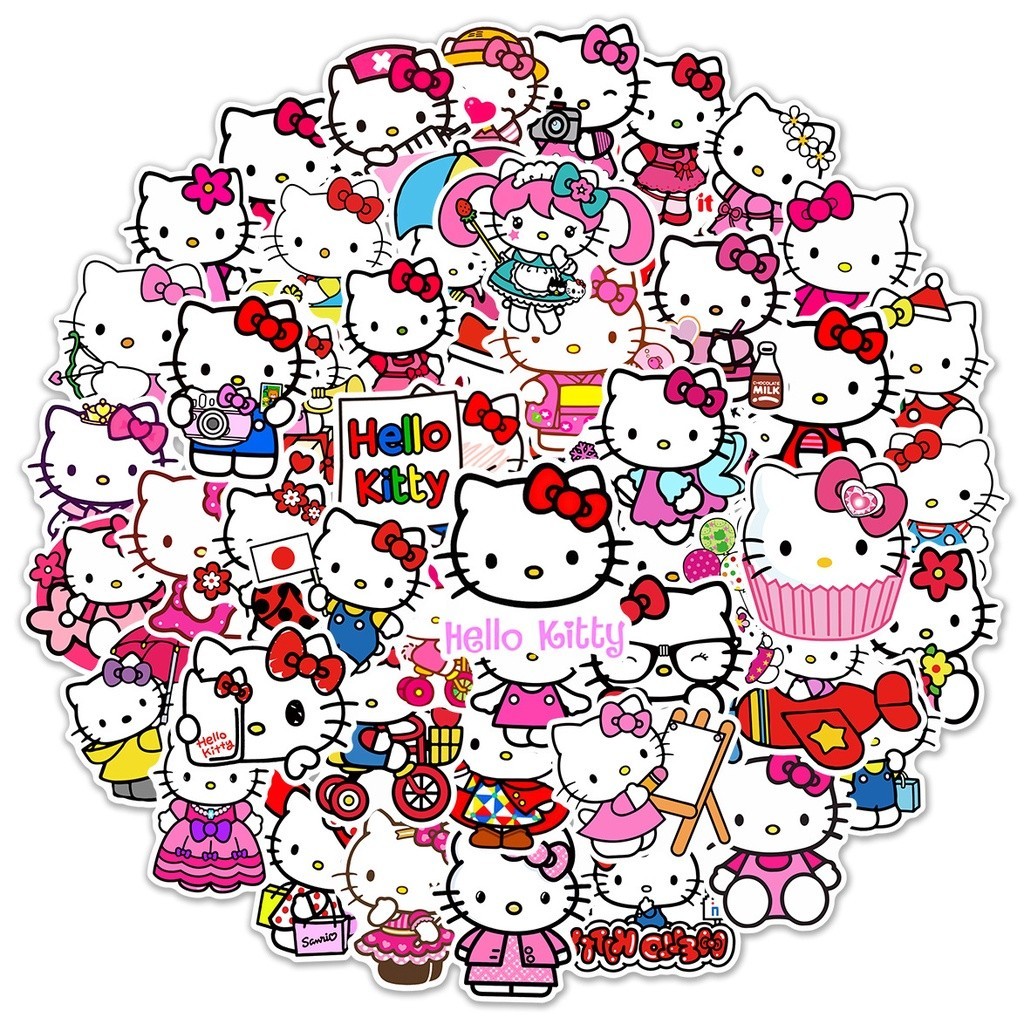 Hello Kitty Sticker 50Pcs Per Pack | Shopee Philippines