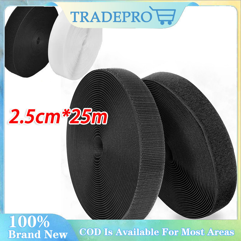 2pcs 25m/Roll Velcro Tape Nylon Velcro Tape 1Inch Width Magic Tape ...