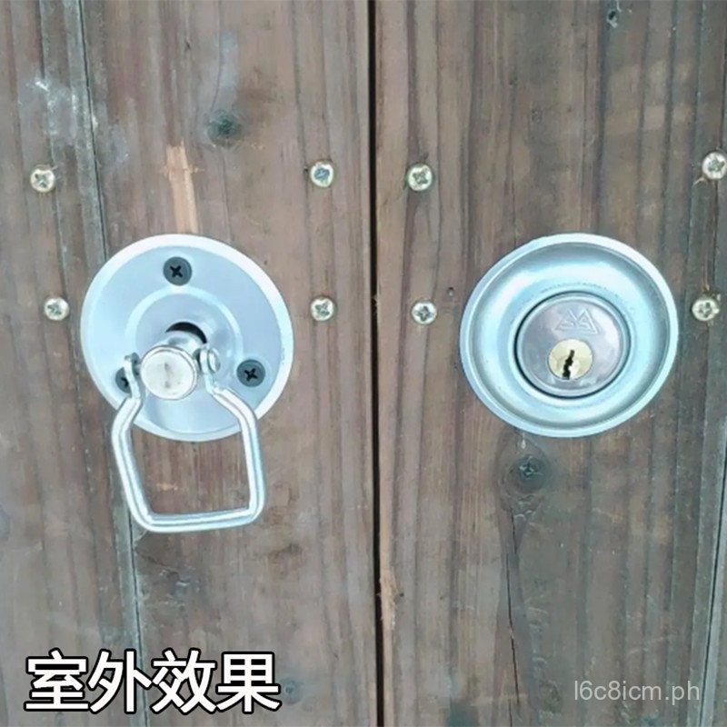 Double Mountain Double Fan Door Lock Iron Gate Lock Wooden Door Toothed ...