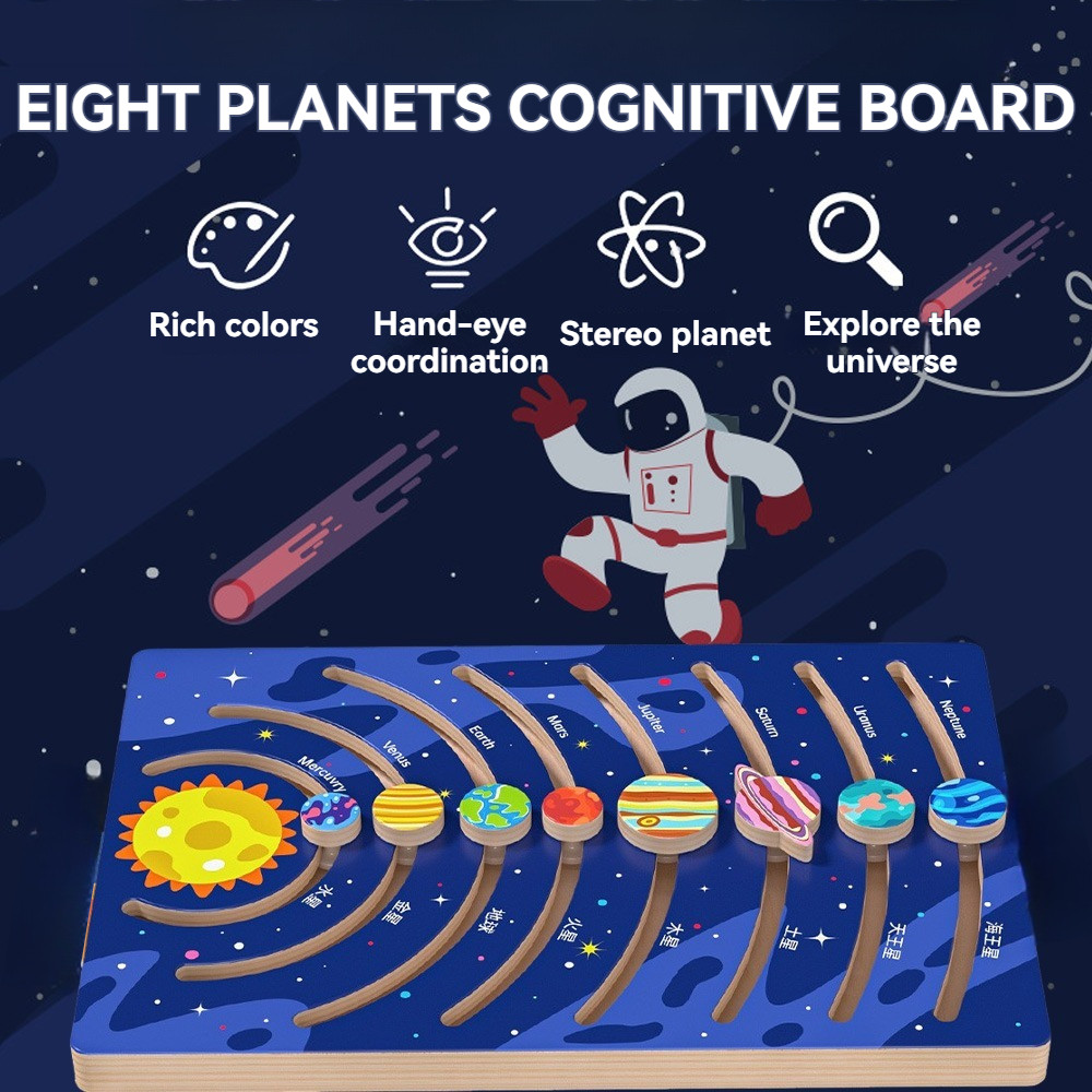 Eight Planets Outer Space Solar System Board Game Educational Toys ...
