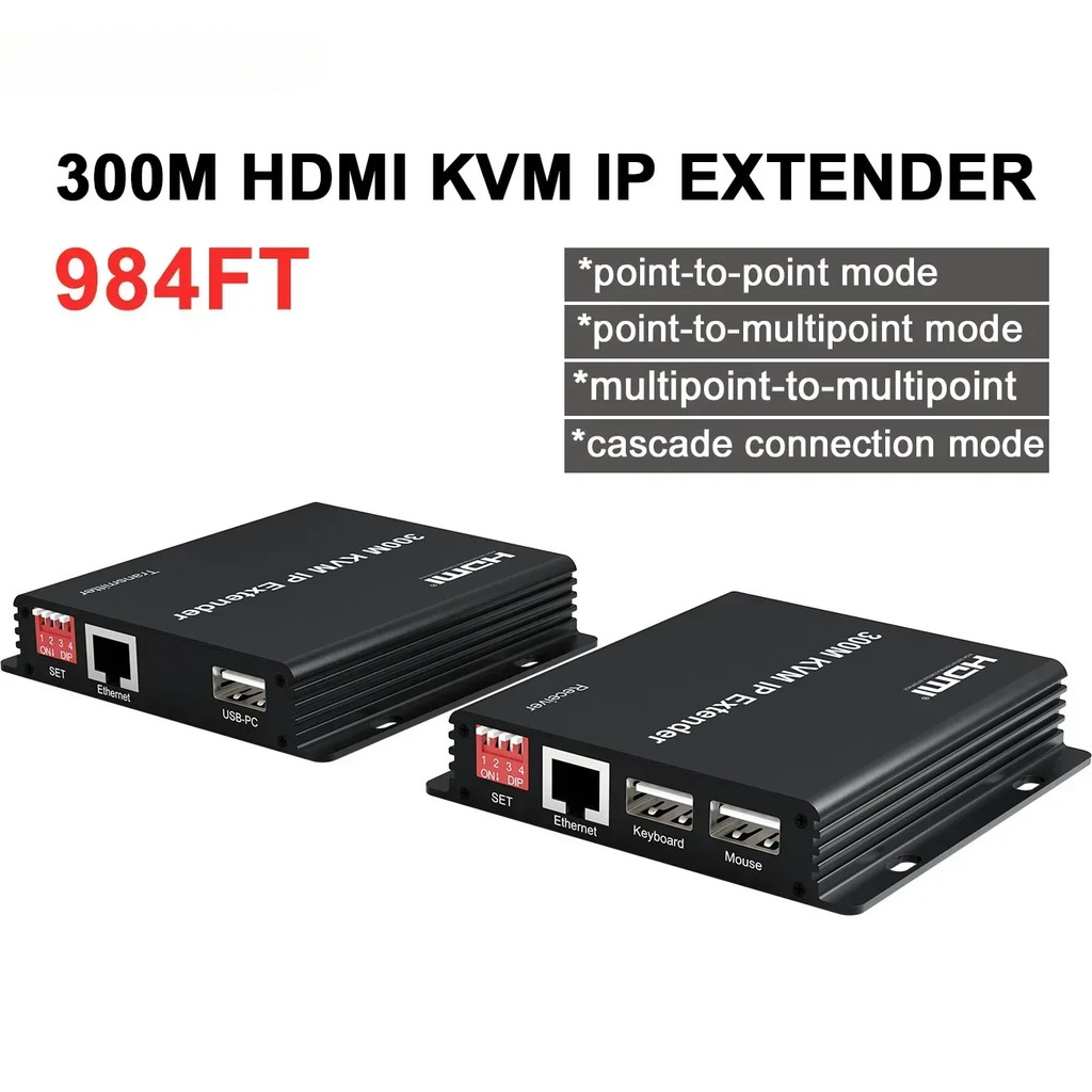 300M HDMI KVM IP Extender Via Rj45 Ethernet Cat6 Cable HDMI Splitter ...