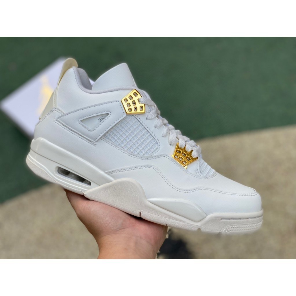 2024 Ready stock Air Jordan 4 Retro “Metallic Gold” Men's and Women's ...