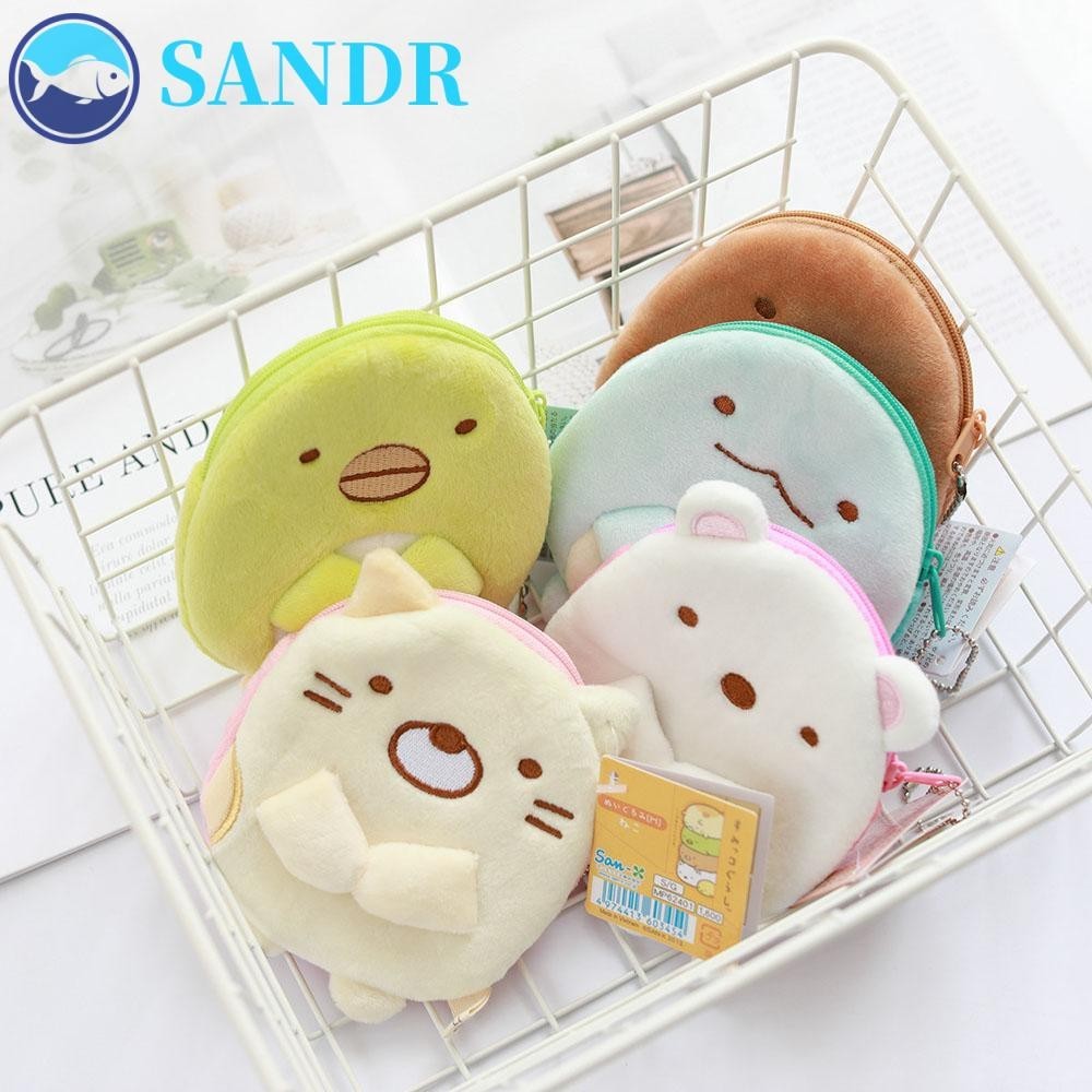 SANDR Sumikko Gurashi Plush Purse Soft Cute Headset Bag Wallet Hang ...