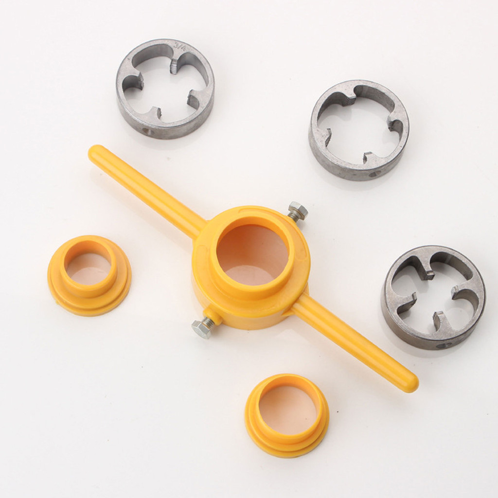TU 6pcs PVC Pipe Threader NPT Thread Tap Die Set Powerful 1/2 3/4 1 ...