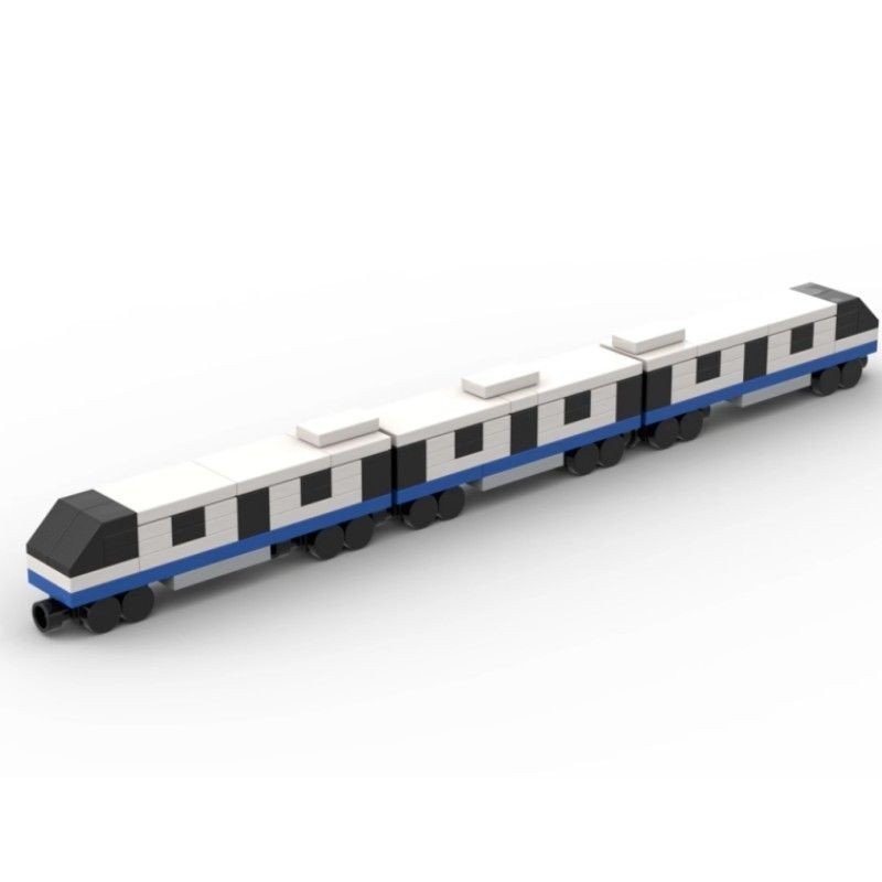 Mini Train Building Block Moving Car High-Rail Train Assembled Toy ...
