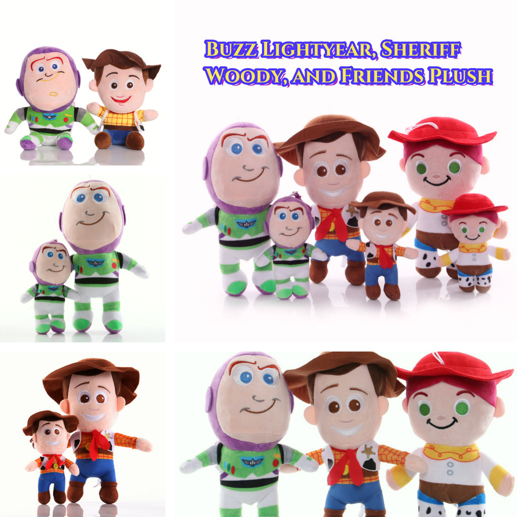 Animated Classic Characters Plush Series: Buzz Lightyear, Sheriff Woody ...